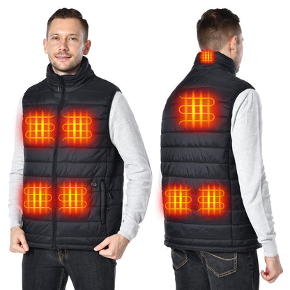 2023 uupalee Heated Vest Outdoor Lightweight Warm Heating Clothing Black No Battery