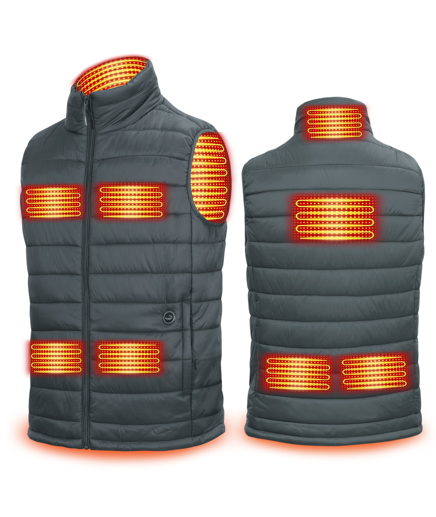 2022 uupalee Heated Vest for Men with Battery Pack XL / Grey