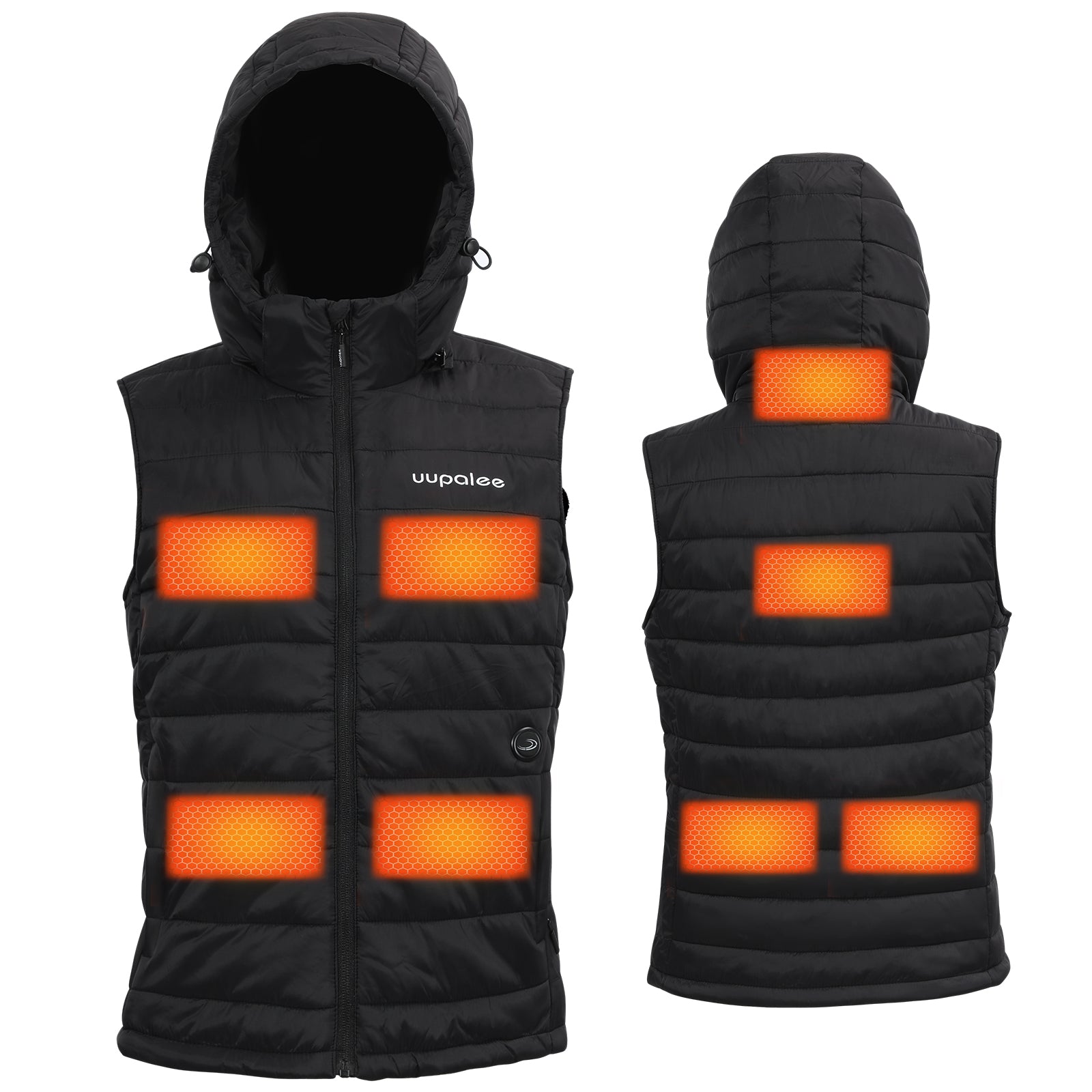 uupalee Women's Heated Vest with Detachable Hood Lightweight Thermal Jacket  (Battery Included)